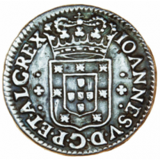 D. João V 3 Vinténs (60 Réis) n/d, coroa de 4 arcos c/ lados retos, prata